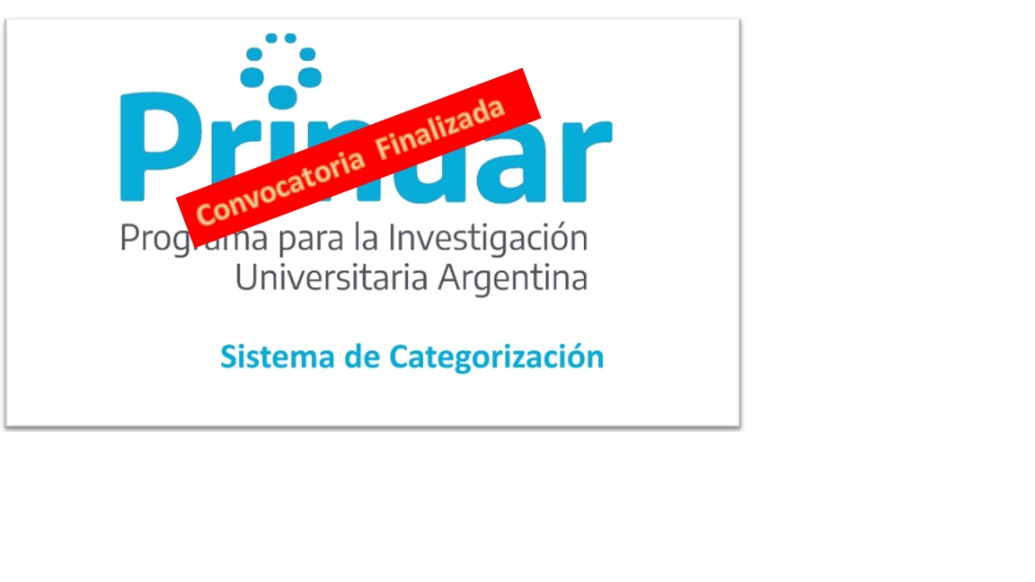 CONVOCATORIA FINALIZADA – Llamado a Nueva Categorización Docentes-Investigadores 2023 – PRINUAR