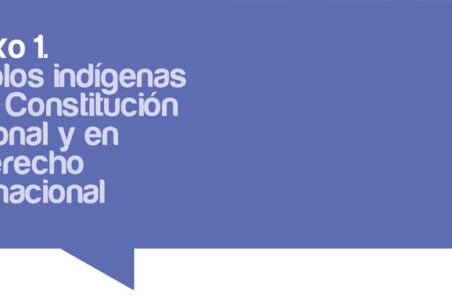 Anexo 1. Pueblos indígenas en la Constitución Nacional y en el Derecho Internacional